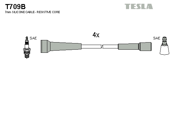 Tesla Zündleitungssatz t709b für RENAULT