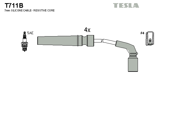 Tesla Zündleitungssatz t711b für DAEWOO