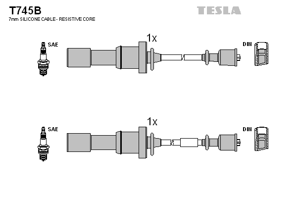 Tesla Zündleitungssatz t745b für HYUNDAI