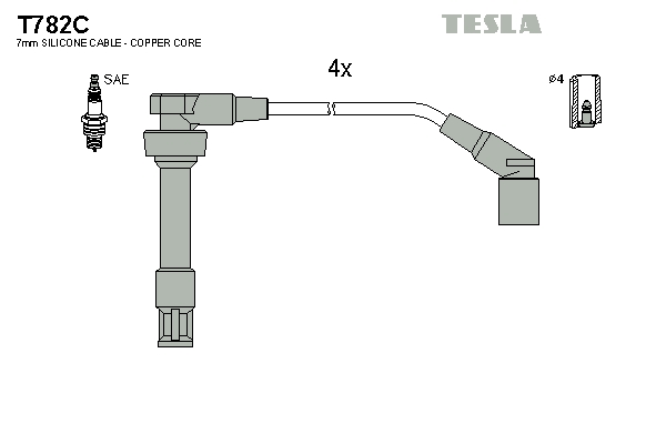 Tesla Zündleitungssatz t782c für BMW