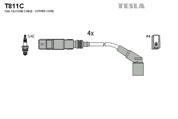 Tesla Zündleitungssatz t811c für BMW