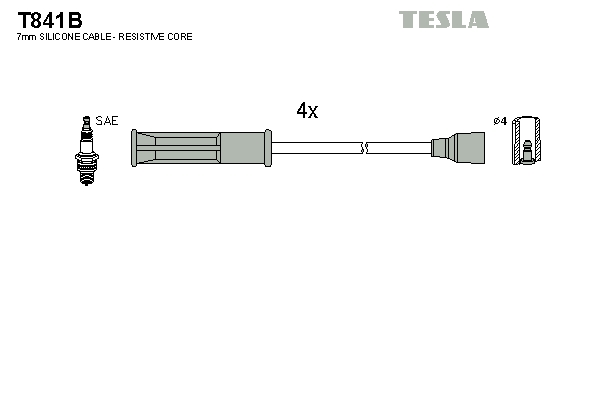 Tesla Zündleitungssatz t841b für RENAULT