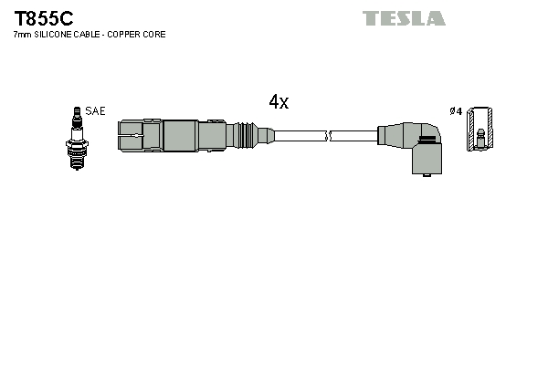Tesla Zündleitungssatz t855c für VW