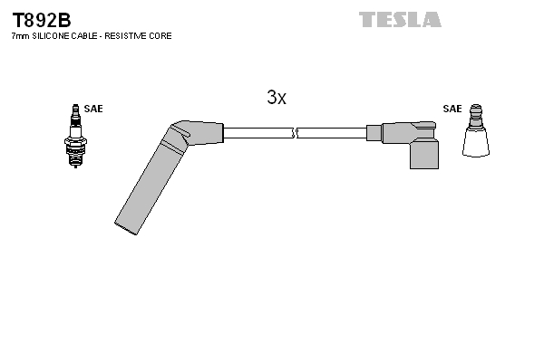 Tesla Zündleitungssatz t892b für DAEWOO