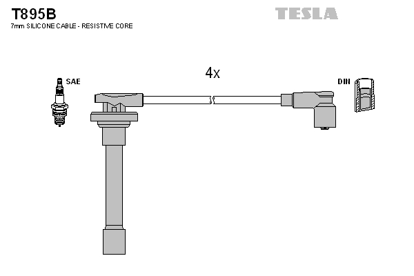 Tesla Zündleitungssatz t895b für HONDA ROVER