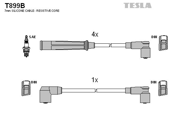 Tesla Zündleitungssatz t899b für MAZDA