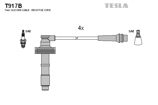 Tesla Zündleitungssatz t917b für Volvo