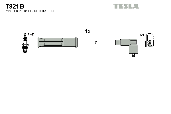 Tesla Zündleitungssatz t921b für RENAULT