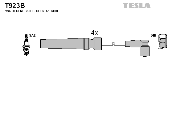Tesla Zündleitungssatz t923b für DAEWOO