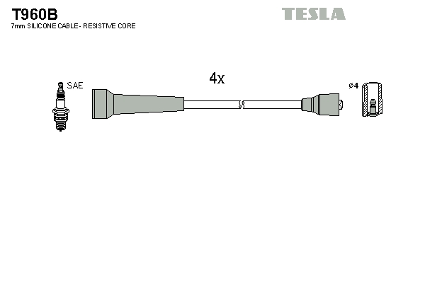Tesla Zündleitungssatz t960b für RENAULT