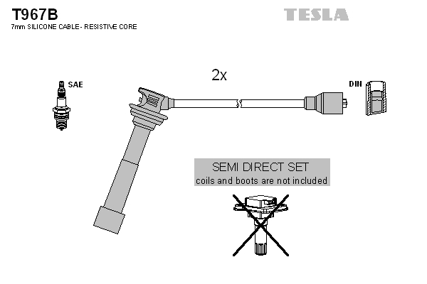 Tesla Zündleitungssatz t967b für Suzuki
