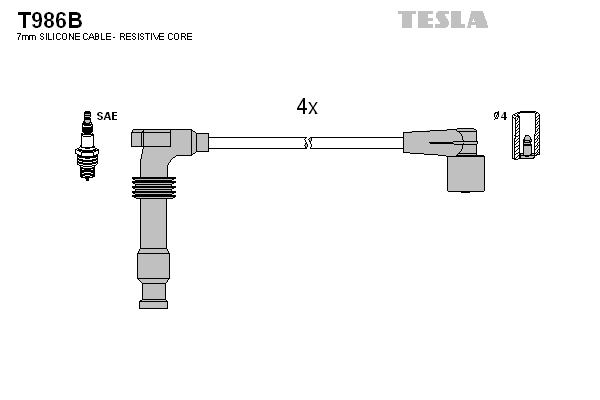 Tesla Zündleitungssatz t986b für Opel CHEVROLET