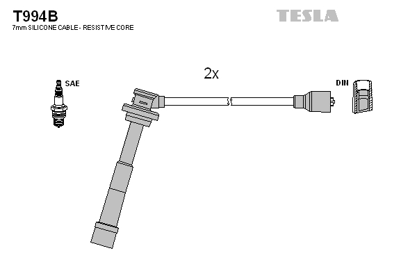 Tesla Zündleitungssatz t994b für Fiat Suzuki