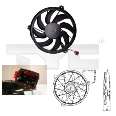 TYC Lüfter, Motorkühlung 8260004 für Peugeot