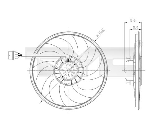 TYC Lüfter, Motorkühlung 8370037 für VW