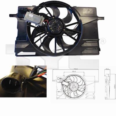 Kühlerventilator 838-0007 TYC für VOLVO S40 II V50 C70 II Cabriolet C30 - Bild 7