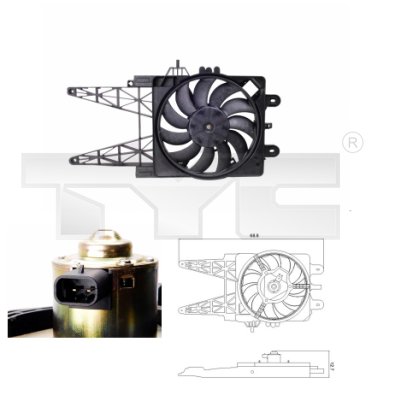 TYC Lüfter, Motorkühlung 8090008 für Fiat