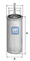 Ufi Kraftstofffilter 2430401 Anschraubfilter 92Mm