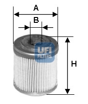 UFI 2555300 57mm für APRILIA MZ