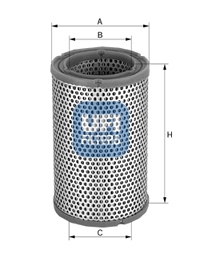 UFI Luftfilter 2770800 Filtereinsatz 76mm für Fiat GM FERRARI TALBOT