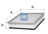 UFI Luftfilter 3011300 Filtereinsatz 65mm für VAG