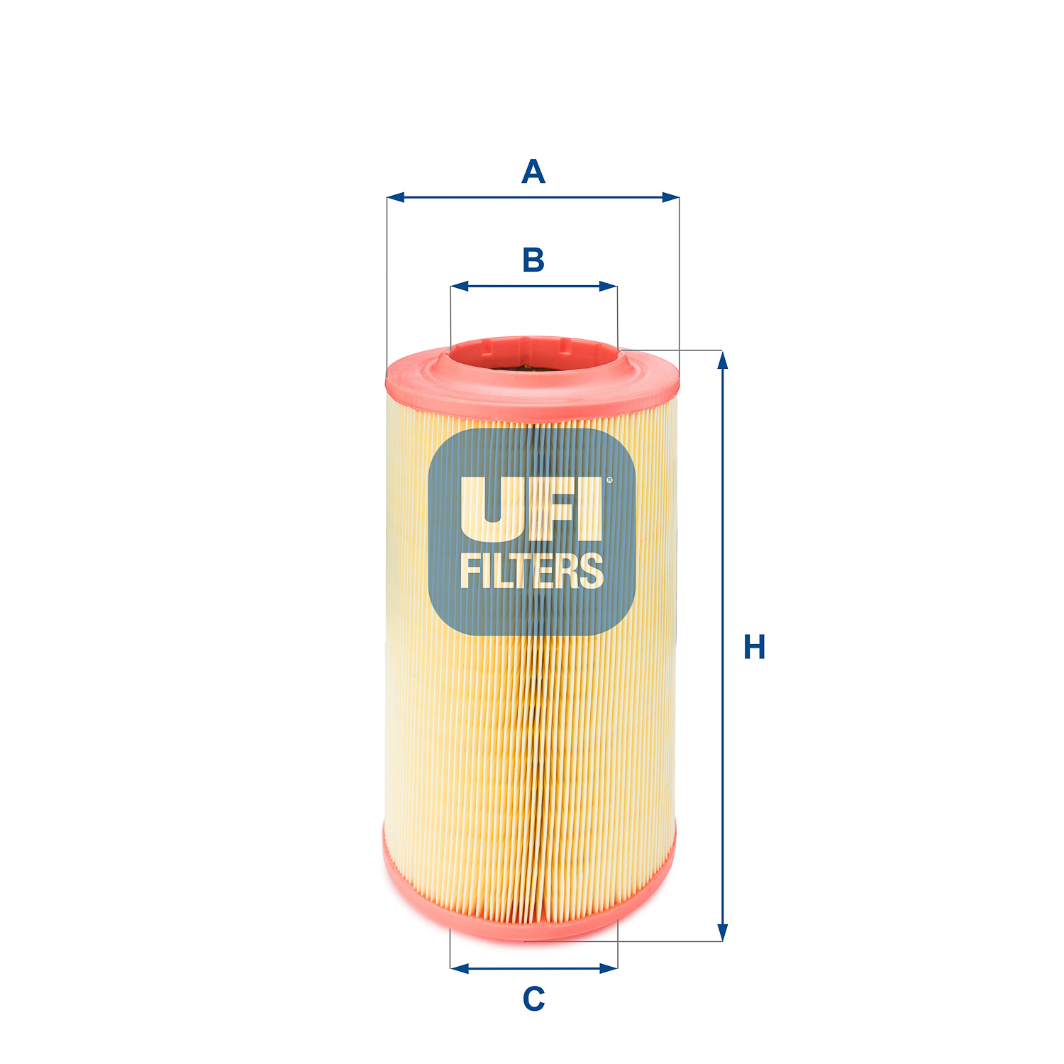 Ufi Luftfilter 2762800 Filtereinsatz 302Mm Für Fiat Peugeot Citroën