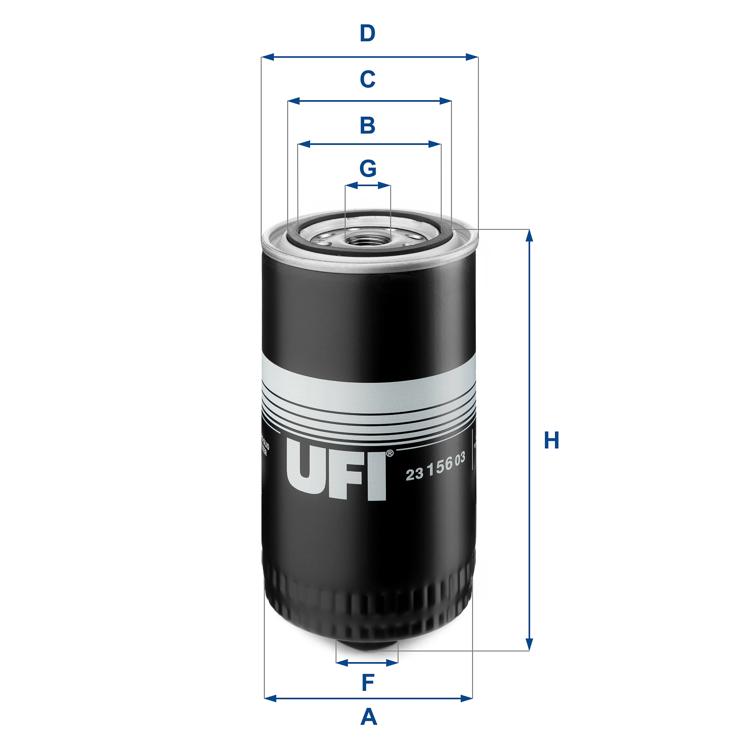 Ufi Ölfilter 2315603 Anschraubfilter 192Mm Gewindemaß3/4-16 Unf Für Vag