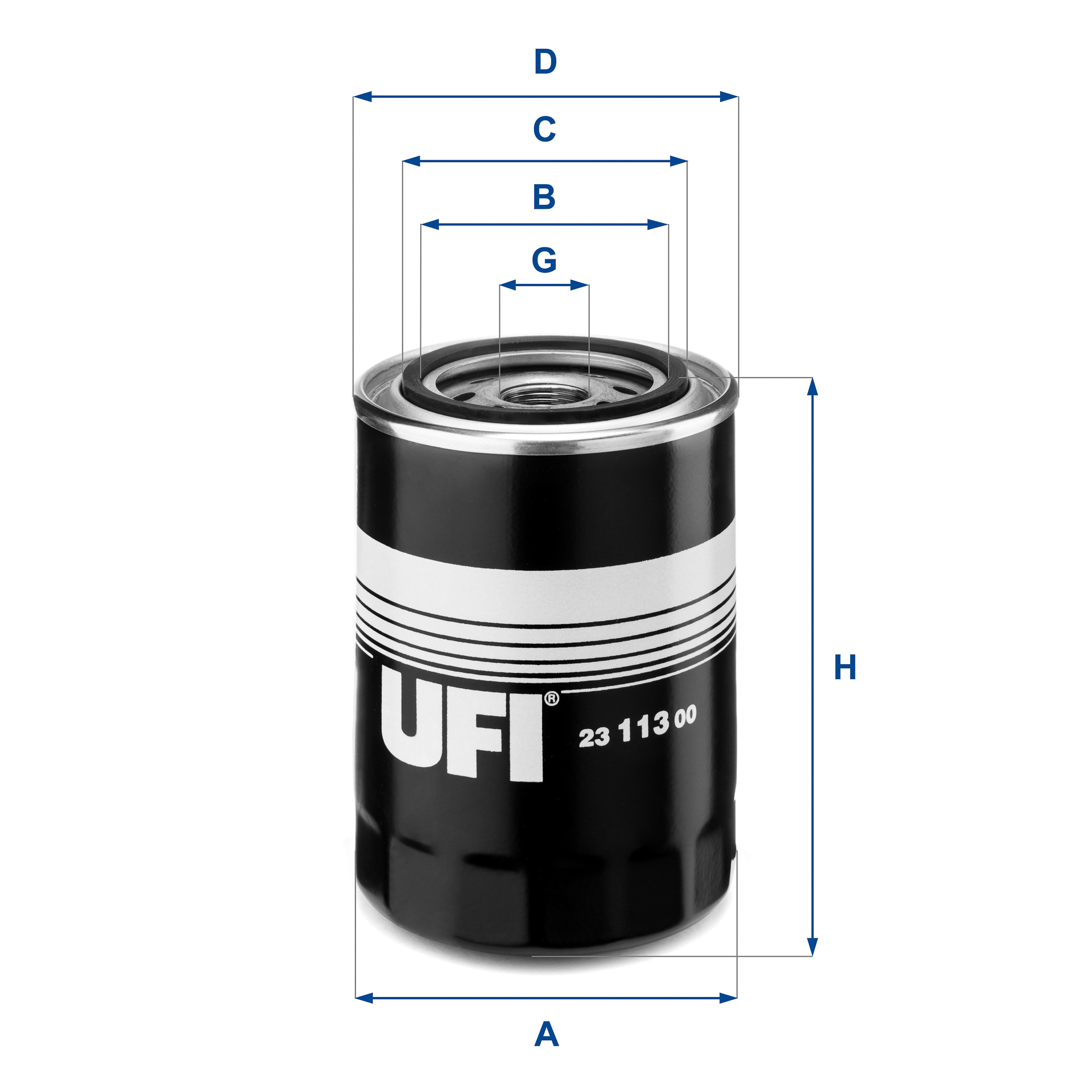 UFI Ölfilter 2311300 Anschraubfilter 140mm GewindemaßM 22 X 1,5 für VM Fiat MASERATI