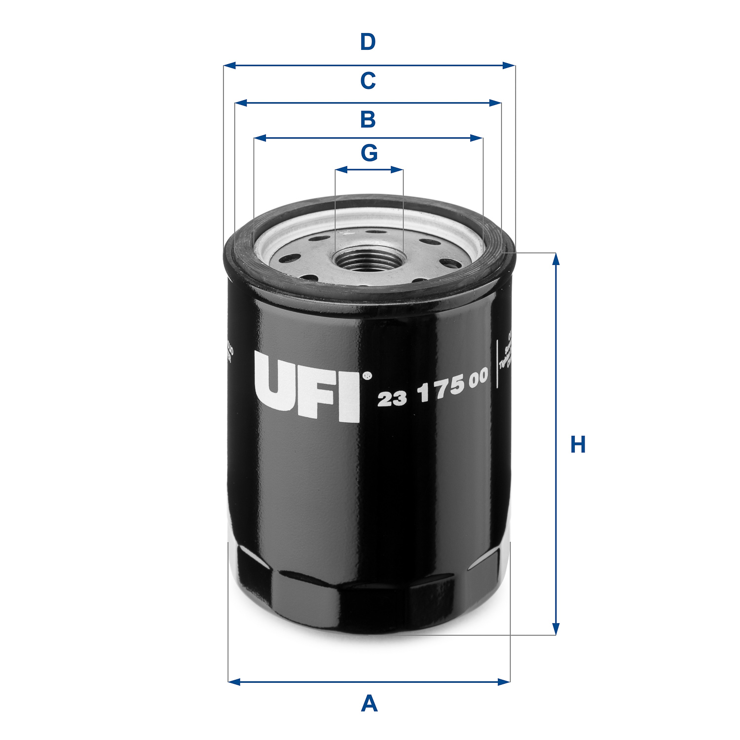 Ufi Ölfilter 2317500 Anschraubfilter 97Mm Gewindemaß3/4-16 Unf Für Innocenti Zastava Ford Fiat