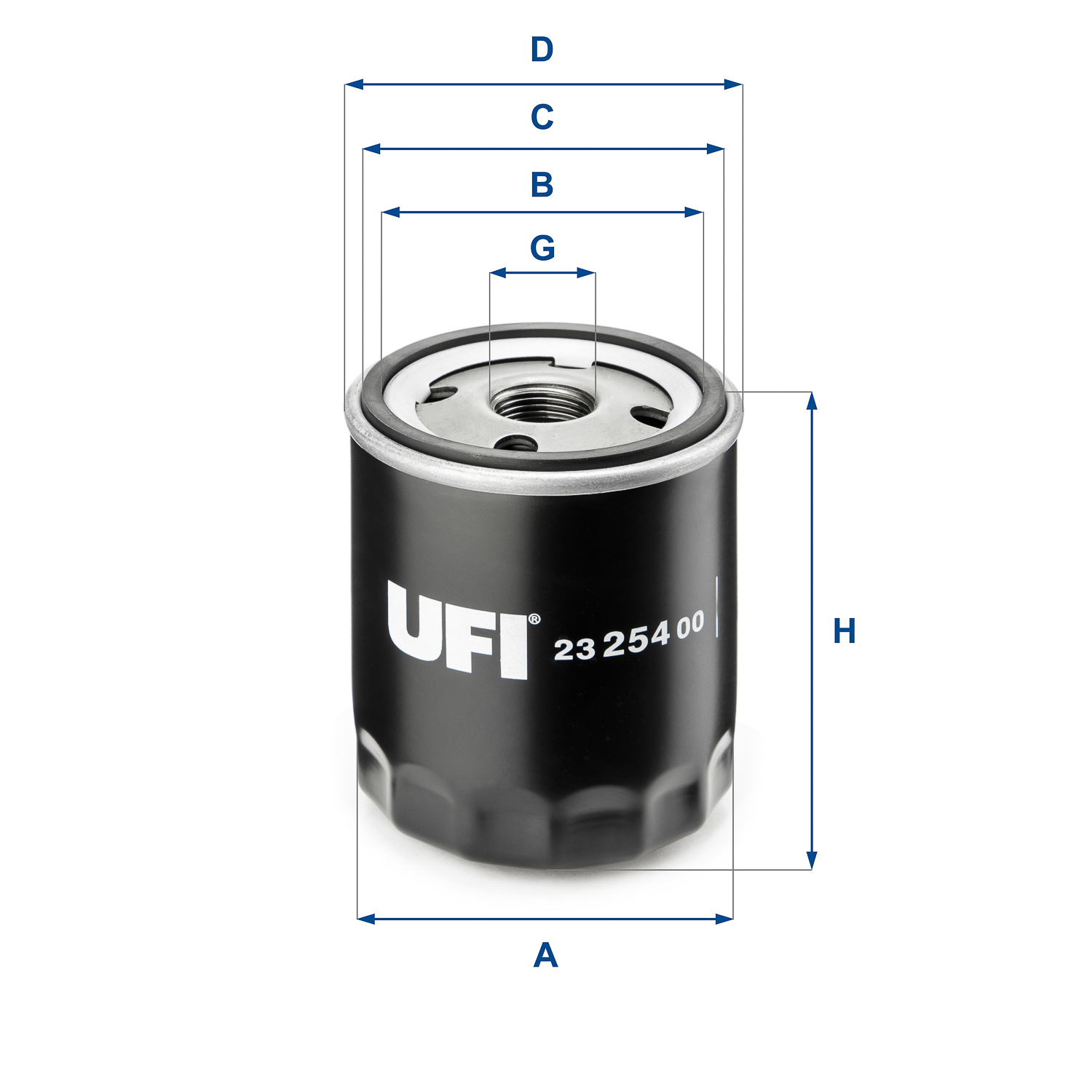 Ufi Ölfilter 2325400 Anschraubfilter 92Mm Gewindemaß13/16-16 Unf Für Rover Land