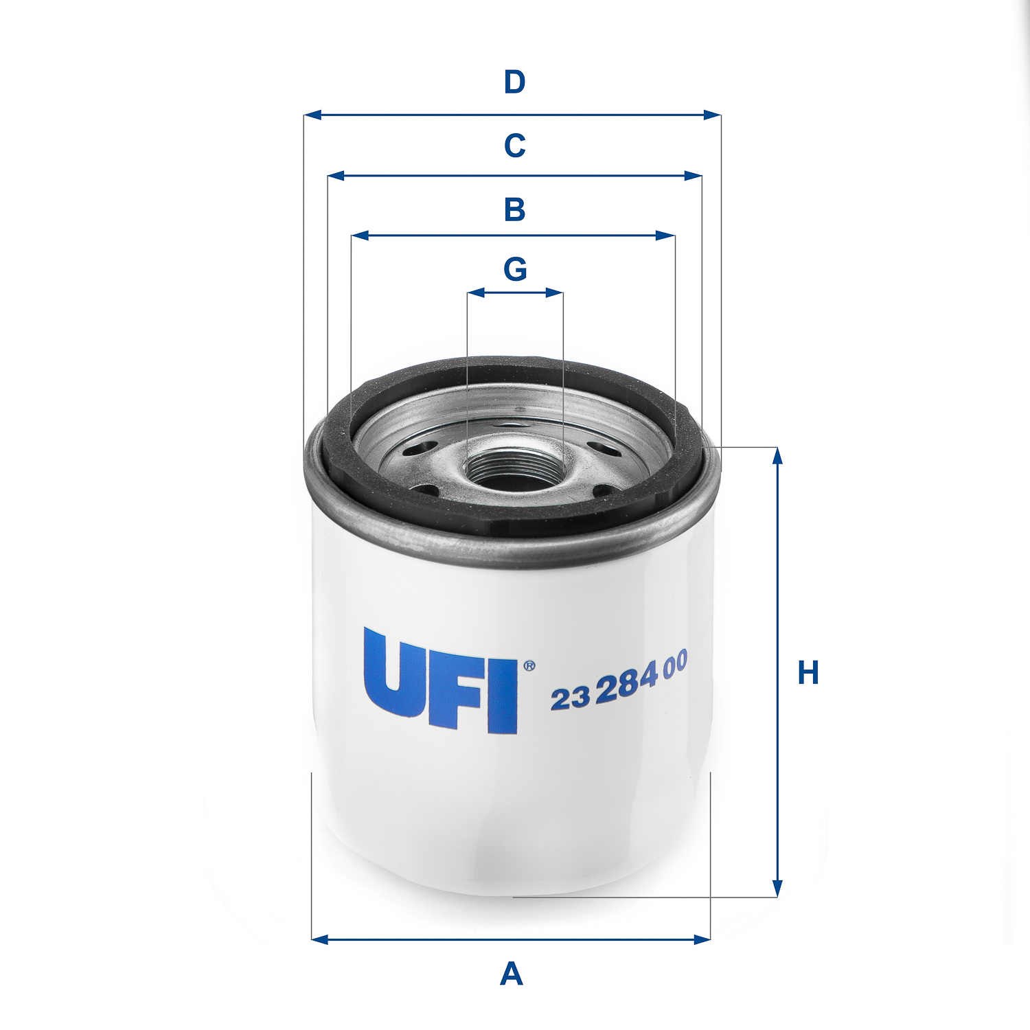 Ufi Ölfilter 2328400 Anschraubfilter 76Mm Gewindemaßm 20 X 1,5 Für Ferrari