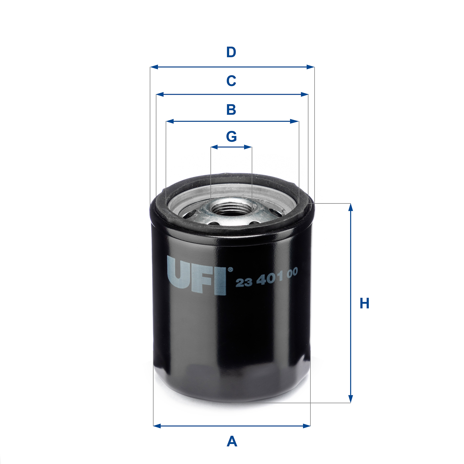 Ufi Ölfilter 2340100 Anschraubfilter 92Mm Gewindemaßm 20 X 1,5 Für Citroën Renault
