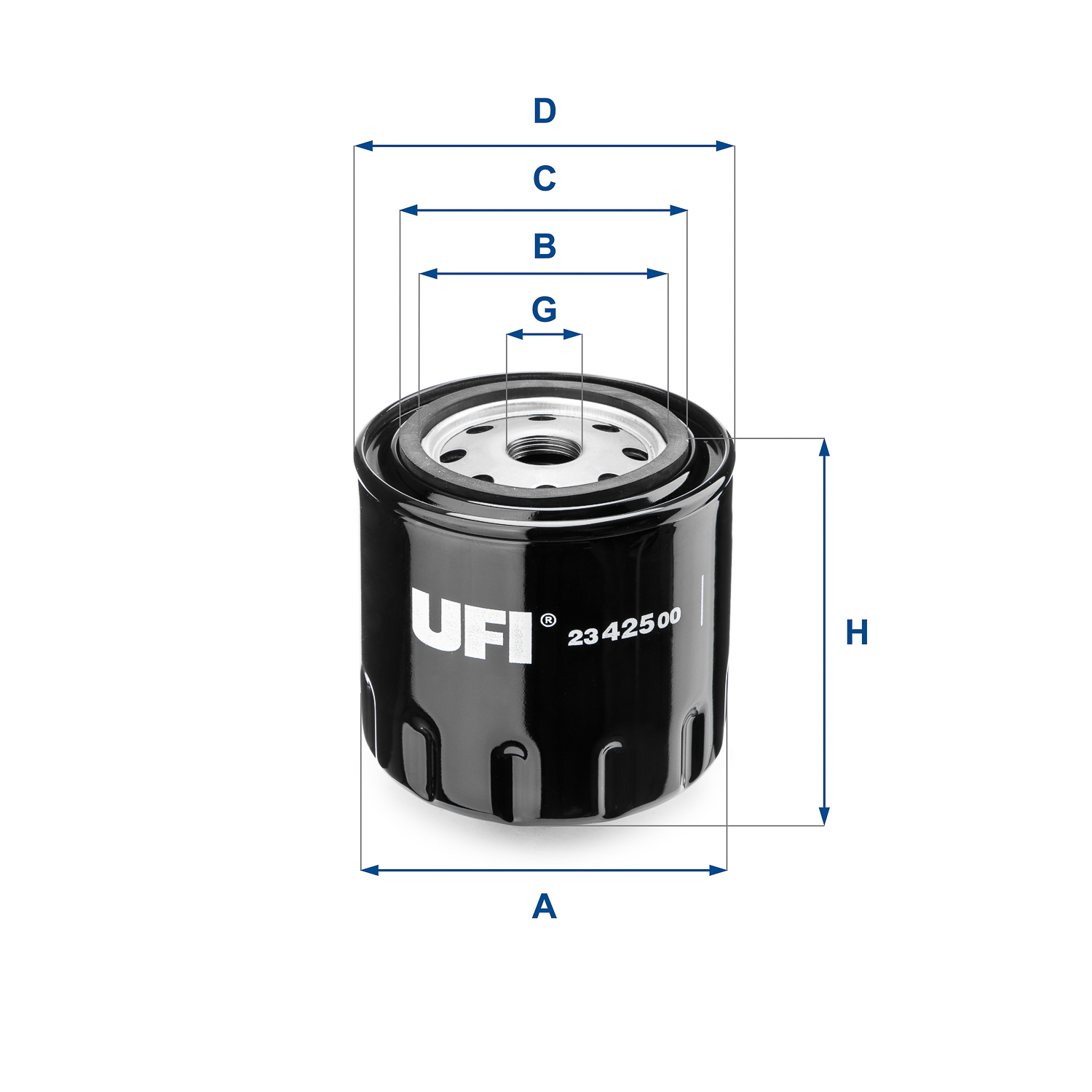 Ufi Ölfilter 2342500 Anschraubfilter 95Mm Gewindemaß3/4-16 Unf Für Vag