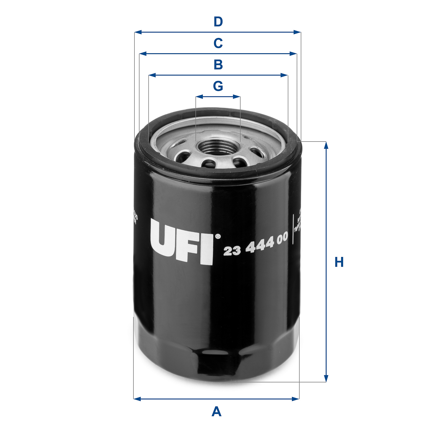 Ufi Ölfilter 2344400 Anschraubfilter 103Mm Gewindemaß3/4-16 Unf Für Fiat Land Rover