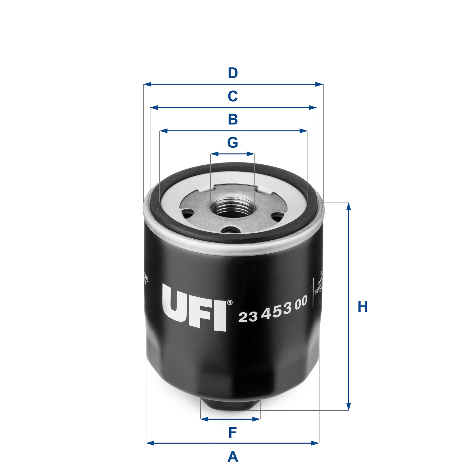 Ufi Ölfilter 2345300 Anschraubfilter 92Mm Gewindemaß3/4-16 Unf Für Vag