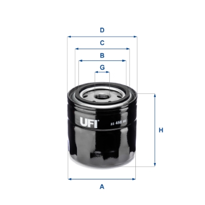 Ufi Ölfilter 2345800 Anschraubfilter 101Mm Gewindemaßm 20 X 1,5 Für Volvo