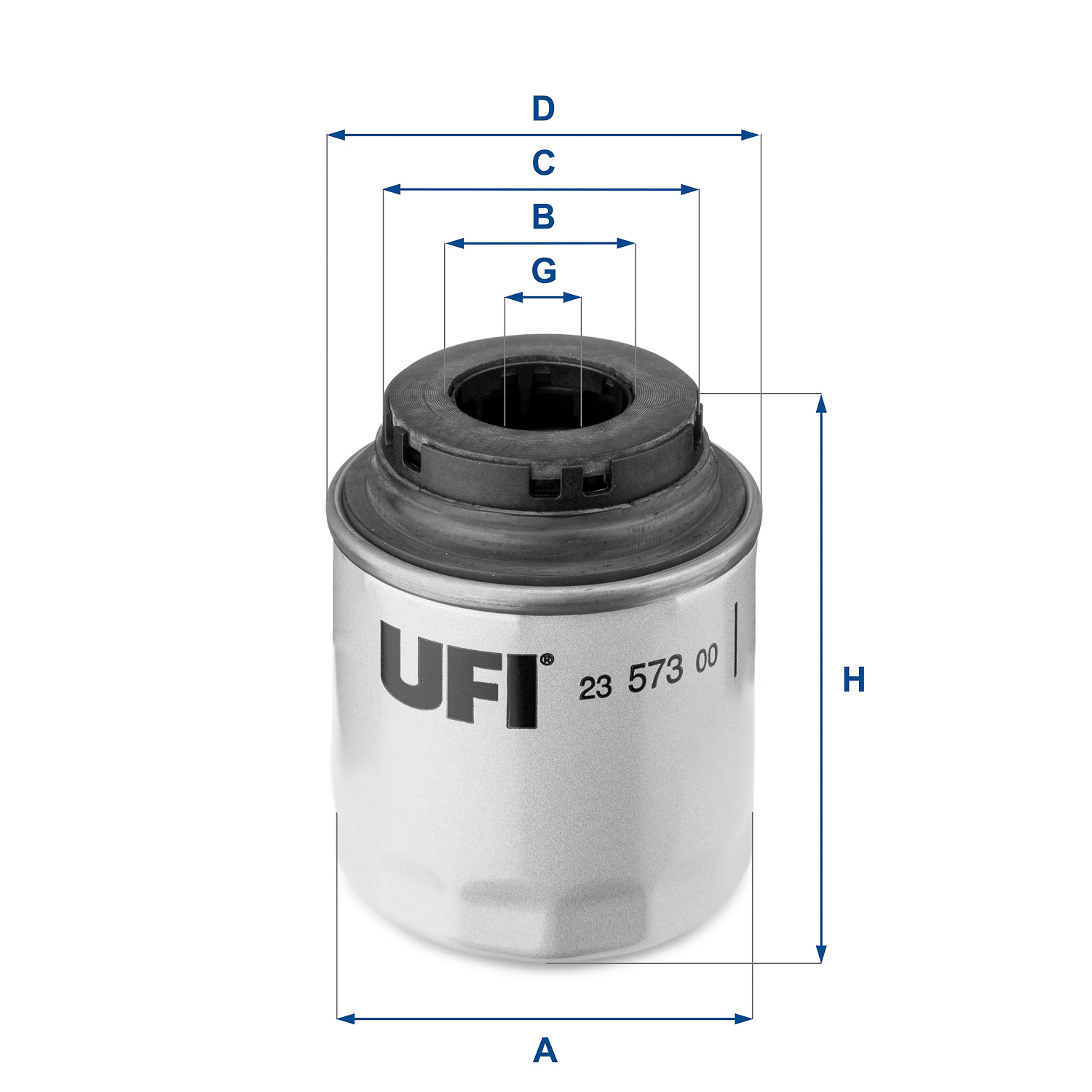 UFI Ölfilter 2357300 Anschraubfilter 96mm Gewindemaß3/4-16 UNF für VAG
