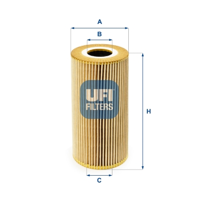 Ufi Ölfilter 2509500 Filtereinsatz 170Mm Für Man Mercedes Ssangyong