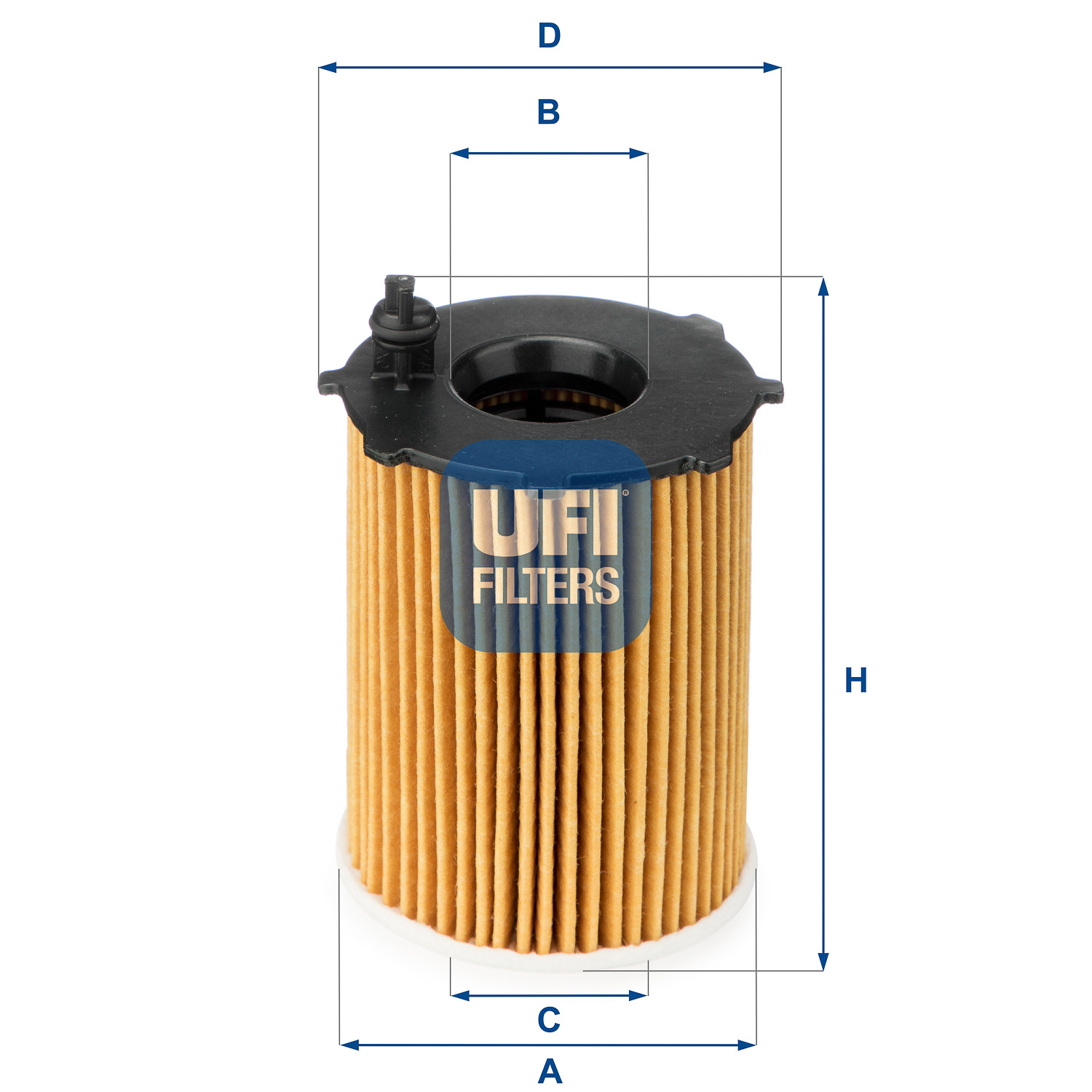 UFI Ölfilter 2512800 Filtereinsatz 99mm für Fiat