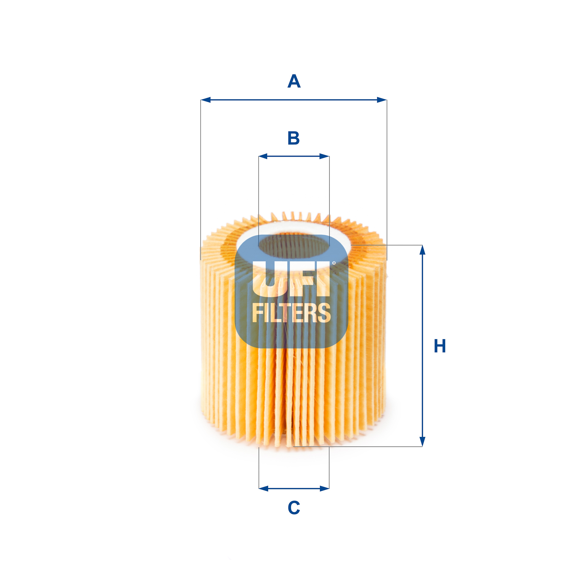 Ufi Ölfilter 2515000 Filtereinsatz 67Mm Für Toyota