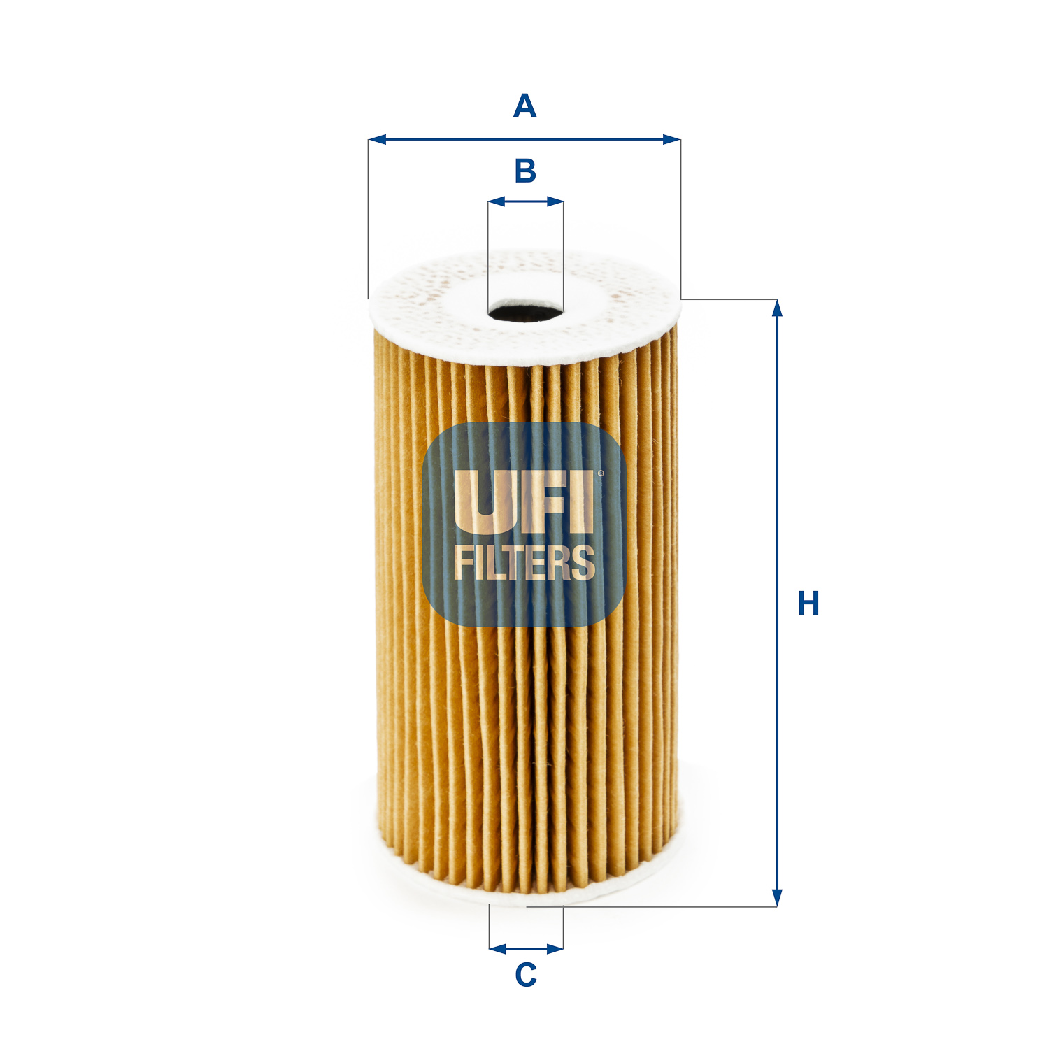 Ufi Ölfilter 2518600 Filtereinsatz 124Mm Für Chrysler Fiat Vm