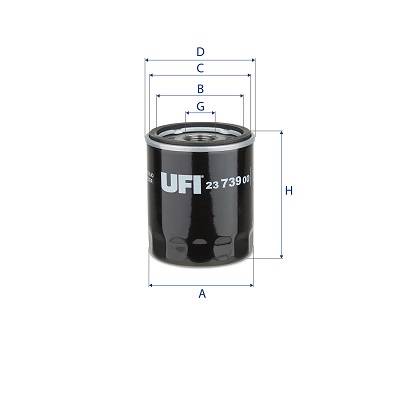 Ufi Ölfilter 2373900 Anschraubfilter 97Mm Für Ford
