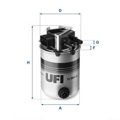 Kraftstofffilter Diesel UFI für Nissan Qashqai II X-Trail III 1.5/1.6 dCi - Bild 4