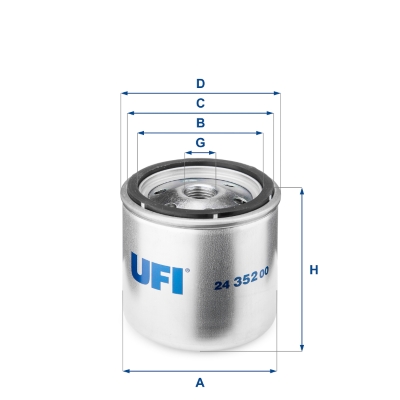 UFI Kraftstofffilter 2435200 Filtereinsatz 75mm für PIAGGIO Iveco YAMAHA