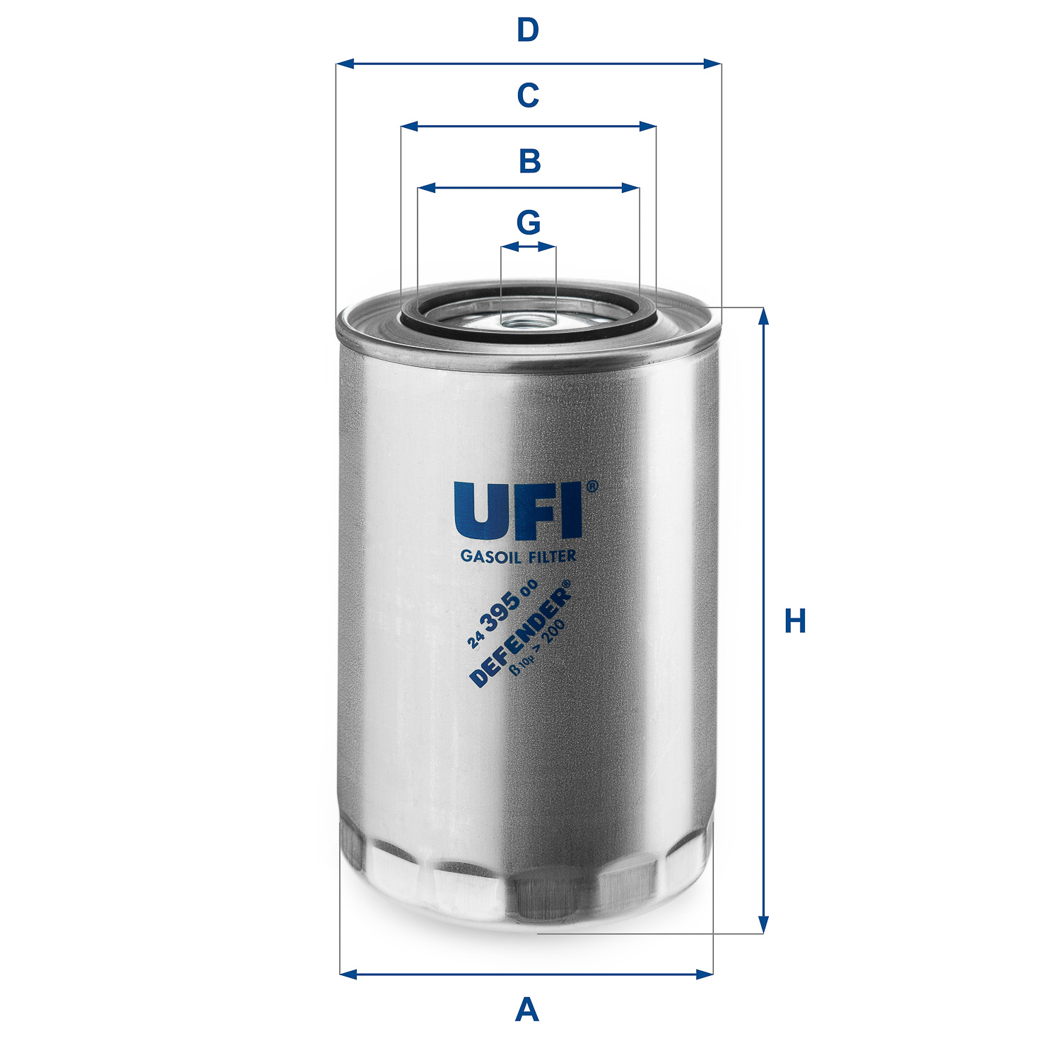 Ufi Kraftstofffilter 2439500 108Mm Für Iveco