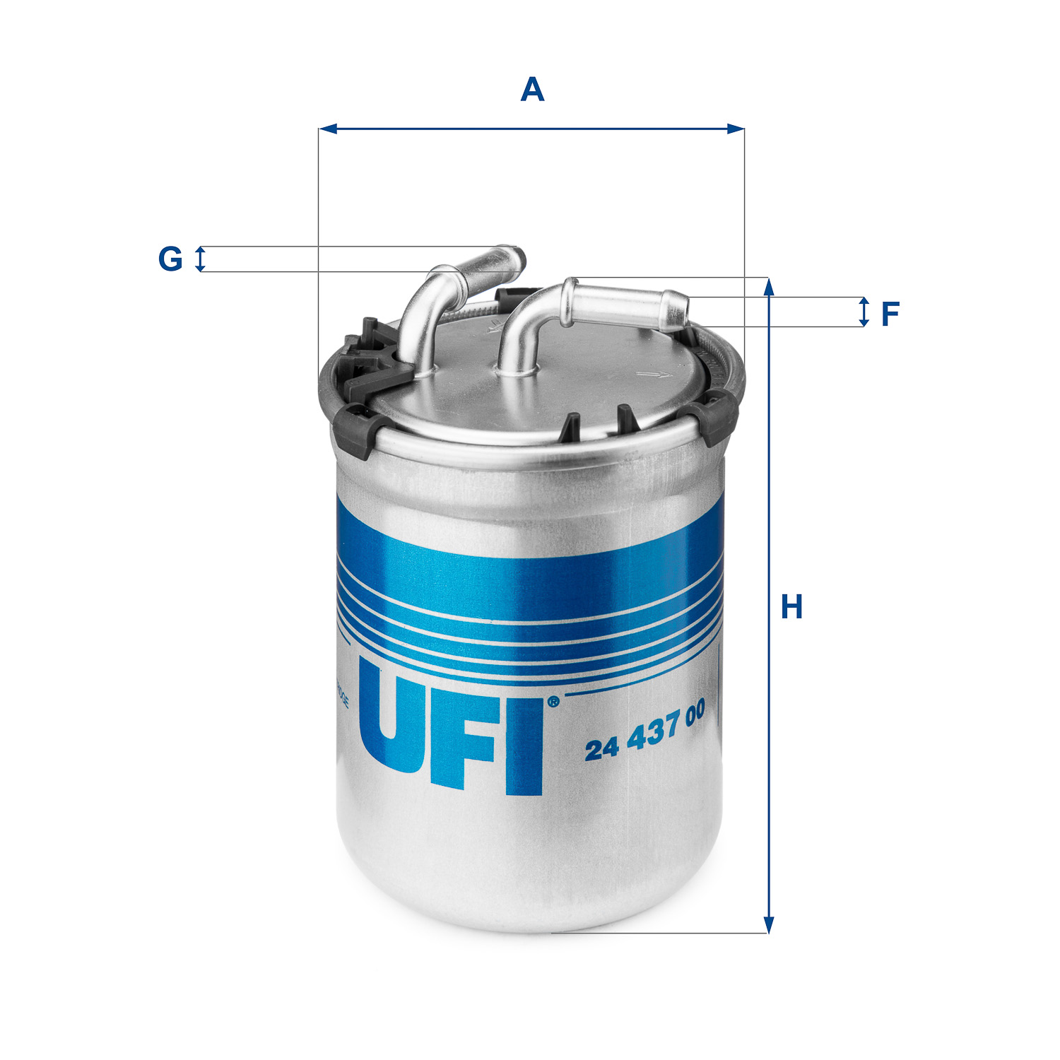 Ufi Kraftstofffilter 2443700 Filtereinsatz 127Mm Für Vag