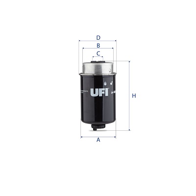 Ufi Kraftstofffilter 2446400 Filtereinsatz 169Mm Für Land Rover