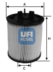 Ufi Kraftstofffilter 2602300 Filtereinsatz 98Mm Für Vag