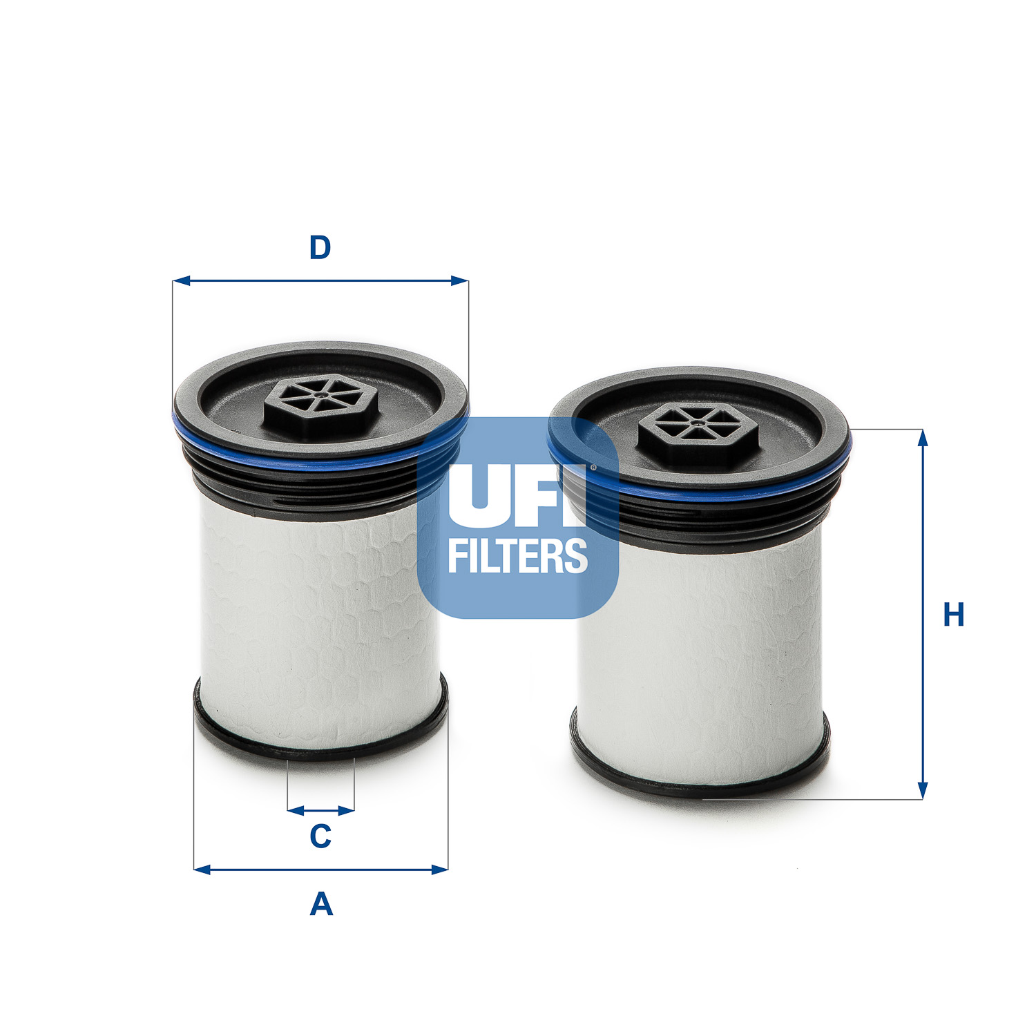 Ufi Kraftstofffilter 2604700 Filtereinsatz 83Mm Für Opel Gm