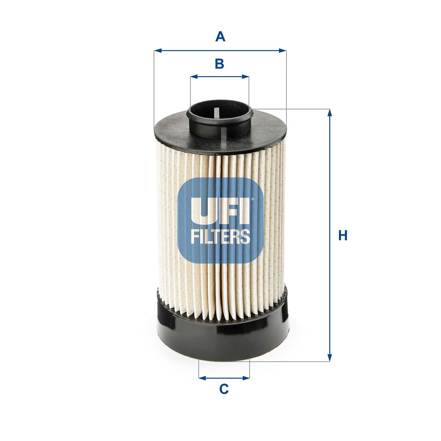 UFI Kraftstofffilter 2607200 Filtereinsatz 152mm für Iveco